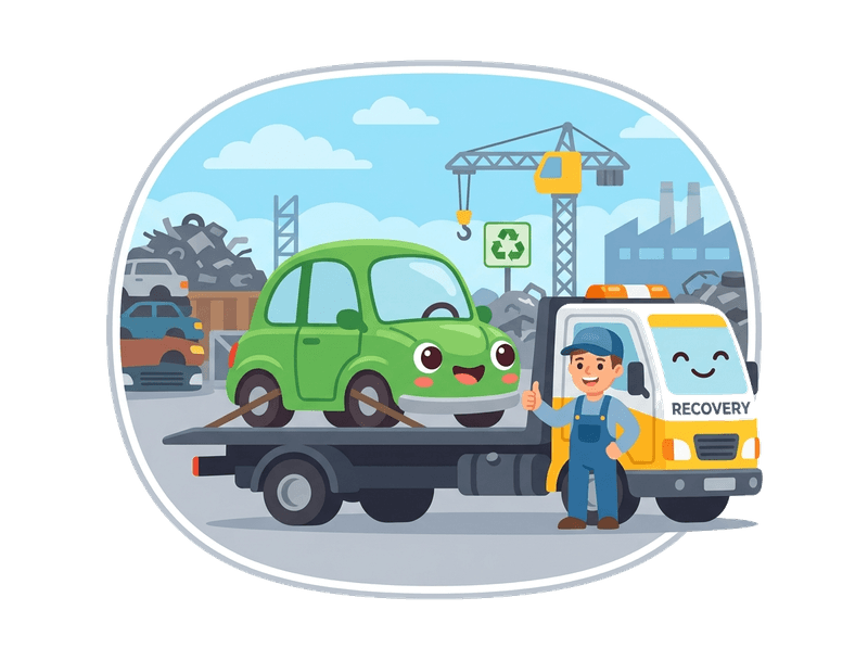 Scrap Car Collection service illustration
